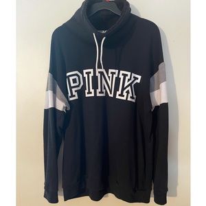 Pink Sherpa cowl neck